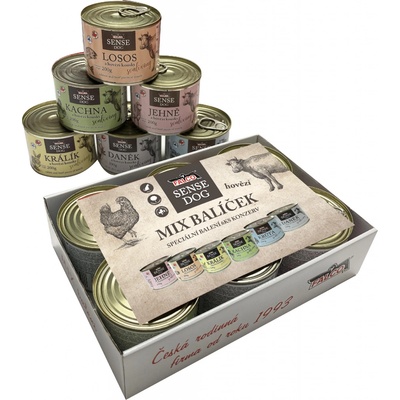 Sokol Falco Mix Sense Dog hovězí 6 x 200 g
