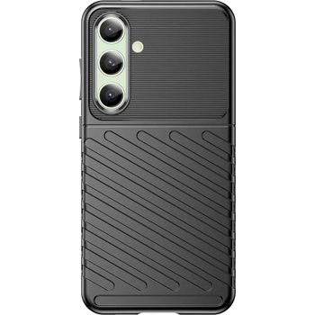HQWear Силиконов брониран калъф Thunder Case за Samsung Galaxy S24 FE - черен (5907769368554)