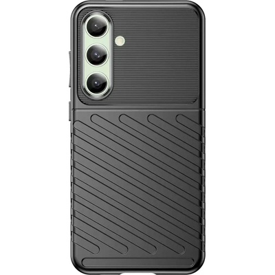 HQWear Силиконов брониран калъф Thunder Case за Samsung Galaxy S24 FE - черен (5907769368554)