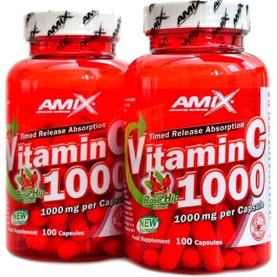 Amix C vitamin + rose hips 1000 mg 2 x 100 kapsúl