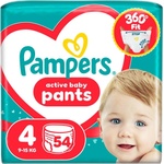 Pampers Active Baby Пелени-гащички 9-15кг Maxi 4 (54 бр. ) (80894798)