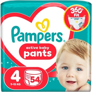 Pampers Active Baby Пелени-гащички 9-15кг Maxi 4 (54 бр. ) (80894798)