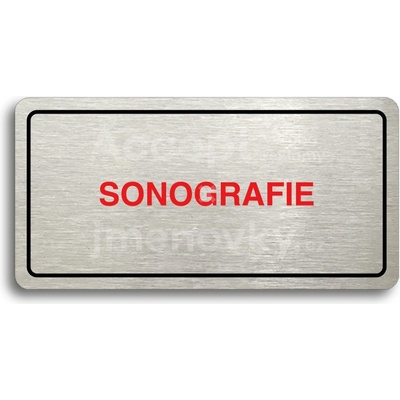 ACCEPT Piktogram SONOGRAFIE - stříbrná tabulka - barevný tisk