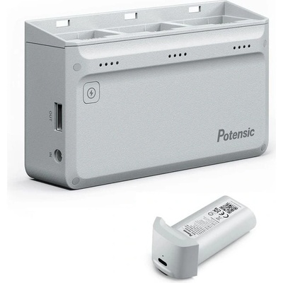 Potensic 3-polohová rýchlonabíjačka pre Atom 4K SE 60W More Power, sada so sieťovým adaptérom a 1x batériou - ATM3SECHAR-2