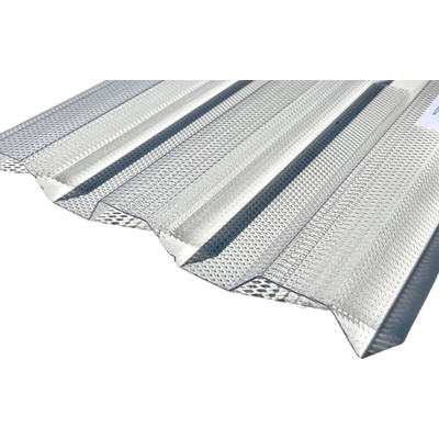 Polyworld Trapézová polykarbonátová doska 76/18 štruktúra mikroprizma 0,9 mm 1265 x 7000 mm číre 1 ks