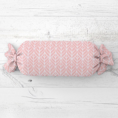 Biante Vankúš valec bonbon Sandra SA-211 Listy na staroružovom 15x40