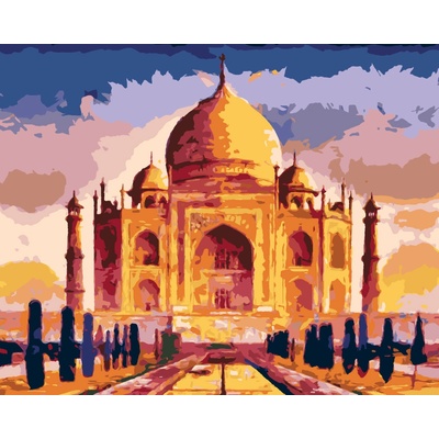 ZUTY Malování podle čísel TAJ MAHAL Rozměr 80 x 100 cm Rámování bez rámu a bez vypnutí plátna