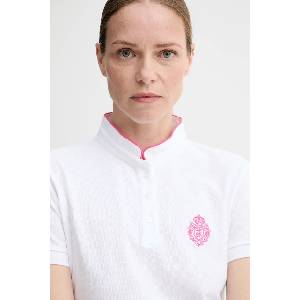 The Kooples Памучна тениска с яка (FPOC30011K)