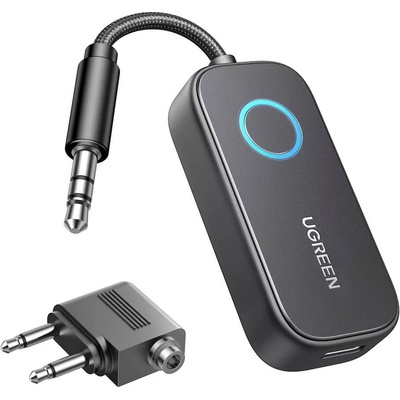 UGREEN Музикален bluetooth трансмитер за мобилни устройства - Ugreen CM672 Airplane Bluetooth 5.2 Audio Transmitter Adapter (черен) (CM672-35222A)