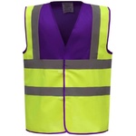 Yoko HI-VIS HVW100 / Предпазна жилетка - лилаво/жълто с висока видимост XXL (79W100zx505)