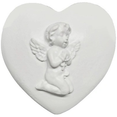 Srdiečko s anjelikom 4 cm