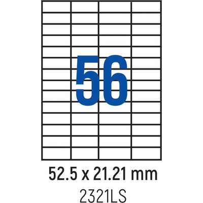 Spree Етикети лепящи 56 бр. , 52.5x21.2 мм, 100 л. , A4 (3800884030653)