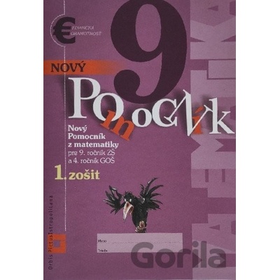 Nový pomocník z matematiky 9 – 1. časť pracovná učebnica