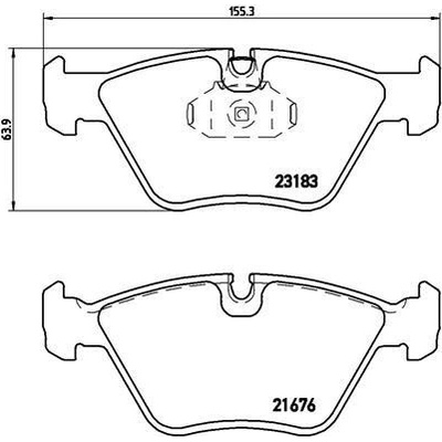 Sada brzdových platničiek kotúčovej brzdy BREMBO P 06 043X