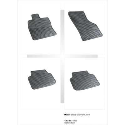 Гумени стелки за Skoda Octavia 2012+ (pa0365)