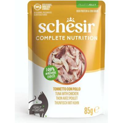 Schesir Cat kapsa Compl.Nutrition Tuňák+kuře želé 85 g