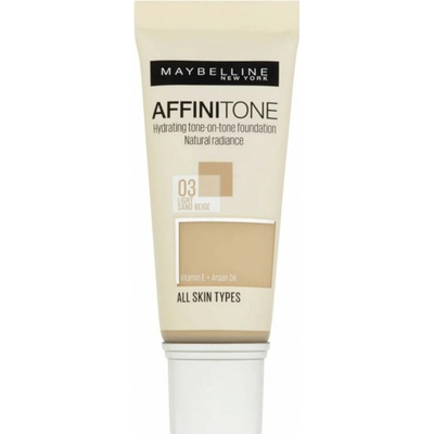 Maybelline Affinitone Hydrating Tone-One-Tone Foundation Sjednocující make-up s HD pigmenty 24 Golden Beige 30 ml