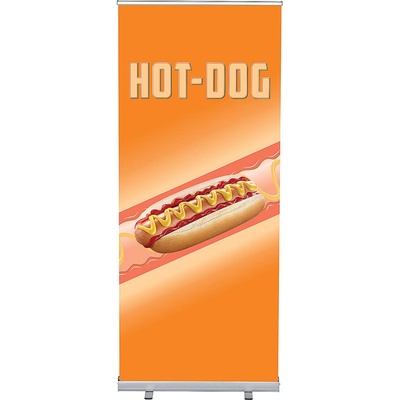 Jansen Display Set Roll-baneru Budget s vytištěným motivem, Hot Dog, francouzština, 870 x 2080 mm