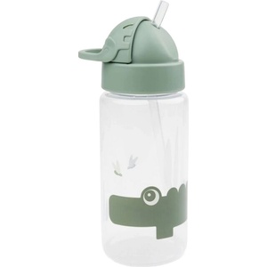 Done by Deer Бутилка със сламка Done by Deer - Croco, Green, 350 ml (1026313) - baby
