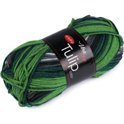 Pletací příze Tulip color 100 g Varianta: 10 (5212) zelená tmavá, Balení: 1 ks 46224/99536/234452