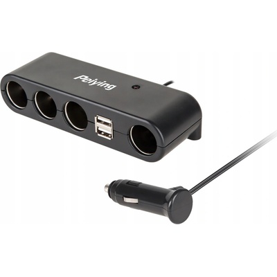 PEIYING Autoadaptér napájecí 4x zásuvka+USB+kabel PY-CHR0011 | Zboží Auto