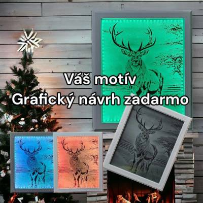 Gravírovaný osvetlený obraz