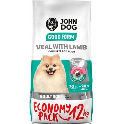 John Dog Mini Adult telecí s jehněčím 12 kg