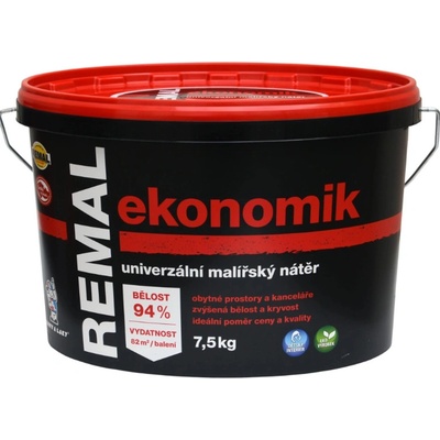 Remal Ekonomik Tónovateľná maliarska farba, biela matná, belosť 94%, 7.5kg