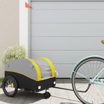 vidaXL Ремарке за велосипед, черно и жълто, 30 кг, желязо (94141)