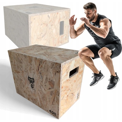 Plyometrická bedna crossfit fitness 30x40x50 cm pro cvičení jump box fit – Sleviste.cz