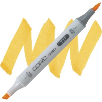 Lihová fixa COPIC Ciao oboustranná Brush & Chisel, Golden yellow (Y17)