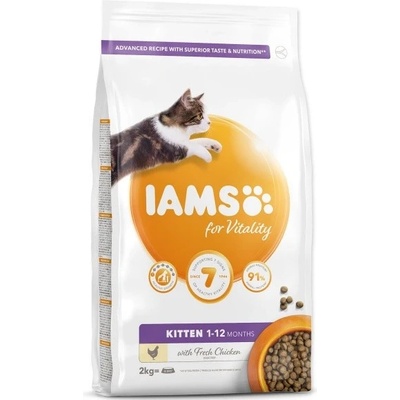 Iams for Vitality Kitten Food with Fresh Chicken 2 kg