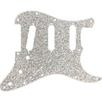 Fender Hybrid Glass/Glitter Stratocaster S/S/S Silver Sparkle Pickguard (0992187002)