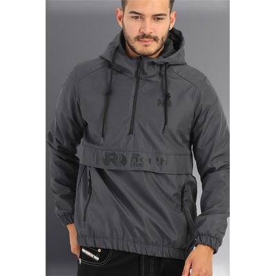 D1fference Мъжко яке-анорак с качулка dan-300 - Антрацит #408830 (408830_Антрацита)