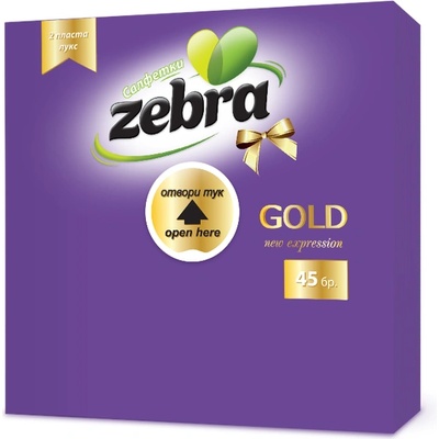 Зебра Лукс Салфетки 45бр - Лилави (59)