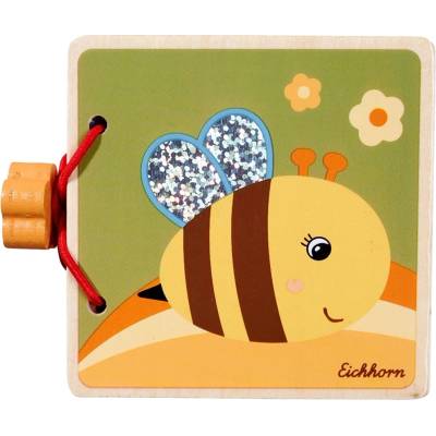 Eichhorn Бебешка дървена книжка Eichhorn - Горски животни, 8 x 8 cm (100006843)