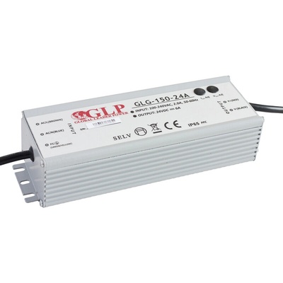 MI6, 150W Profesionální napájecí zdroj, GLG-150-24A, 24V, 6,3A, IP67