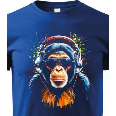 Dětské triko DJ monkey Modrá Canvas Dětské tričko Bezvatriko.cz 2685