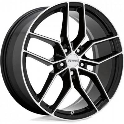 Petrol P5C 8x18 5x114,3 ET40 gloss black with machined face