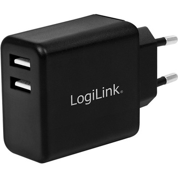 LogiLink USB Charger 2x, 2.4A, black, Logilink PA0210