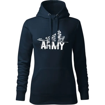 DRAGOWA дамски суитшърт с качулка Набис, тъмносин, 320г/м2 (8500)