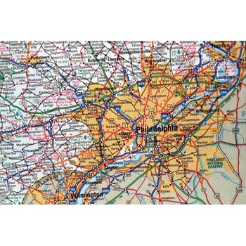 DIMEX ART s. r. o Флизелинов фототапет карта на филаделфия 375 x 250 см