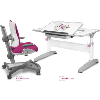 Mayer Dětský set židle + stůl MyChamp Uniq růžový