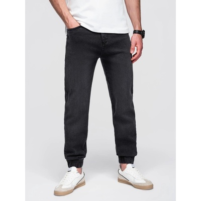 Ombre Men's denim pants with classic flare black