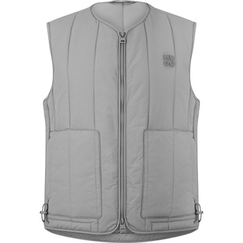 Image 1 of HUGO Елек HUGO Men's Batino Quilted Sleeveless Double Zip Gilet - Grey 039