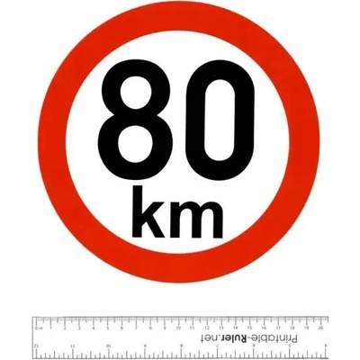 konstrukční rychlost, nejvyšší povolená rychlost | Samolepka 80km | AGROAD