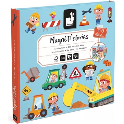 Janod Magnetistories Na stavbe – Zboží Dáma