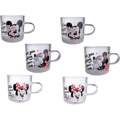 120 ML Mini Mickey стъклени чаши за кафе, чай, мляко, лате (2-14122)