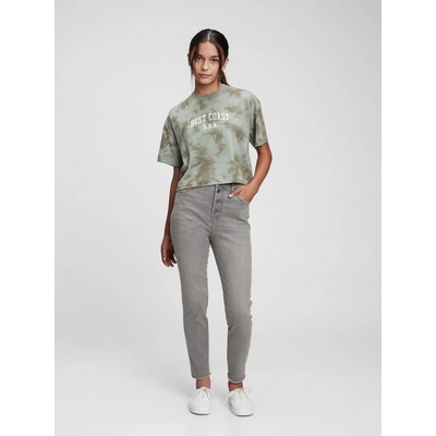 GAP Dětské džíny sky high skinny ankle Šedá