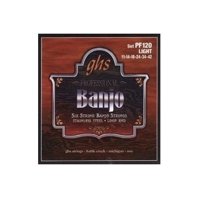 GHS PF120 - struny na 6-ti strunné banjo